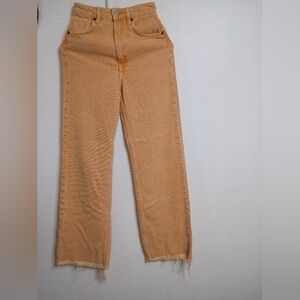 Zara Tan Straight Leg Women's Jeans